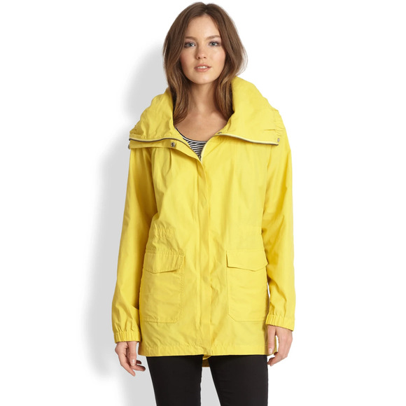 Eileen Fisher Jackets & Blazers - Eileen Fisher Anorak Windbreaker High Collar Jacket Yellow Womens Size PP Petite